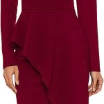 HipGlamp Women's Fashion Peplum Bodycon Dresses Short Sleeve Bow Club Ruffle Pencil Party Dress